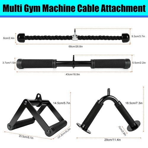 Bar cable machine attachment - v,